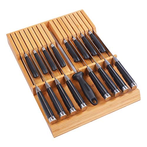 Utoplike Utoplike In-Drawer Bamboo Knife Block